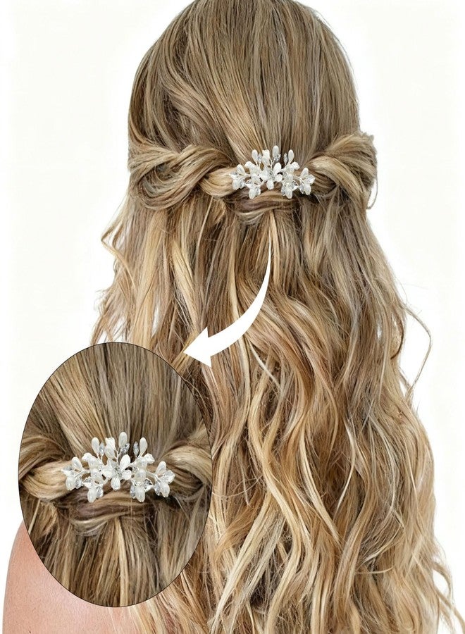 DeepSexual Bridal Pearl Hair Comb, Wedding Hair Accessories with Butterfly and Pearl Design for Bride and Bridesmaids (Silver) - Image 4